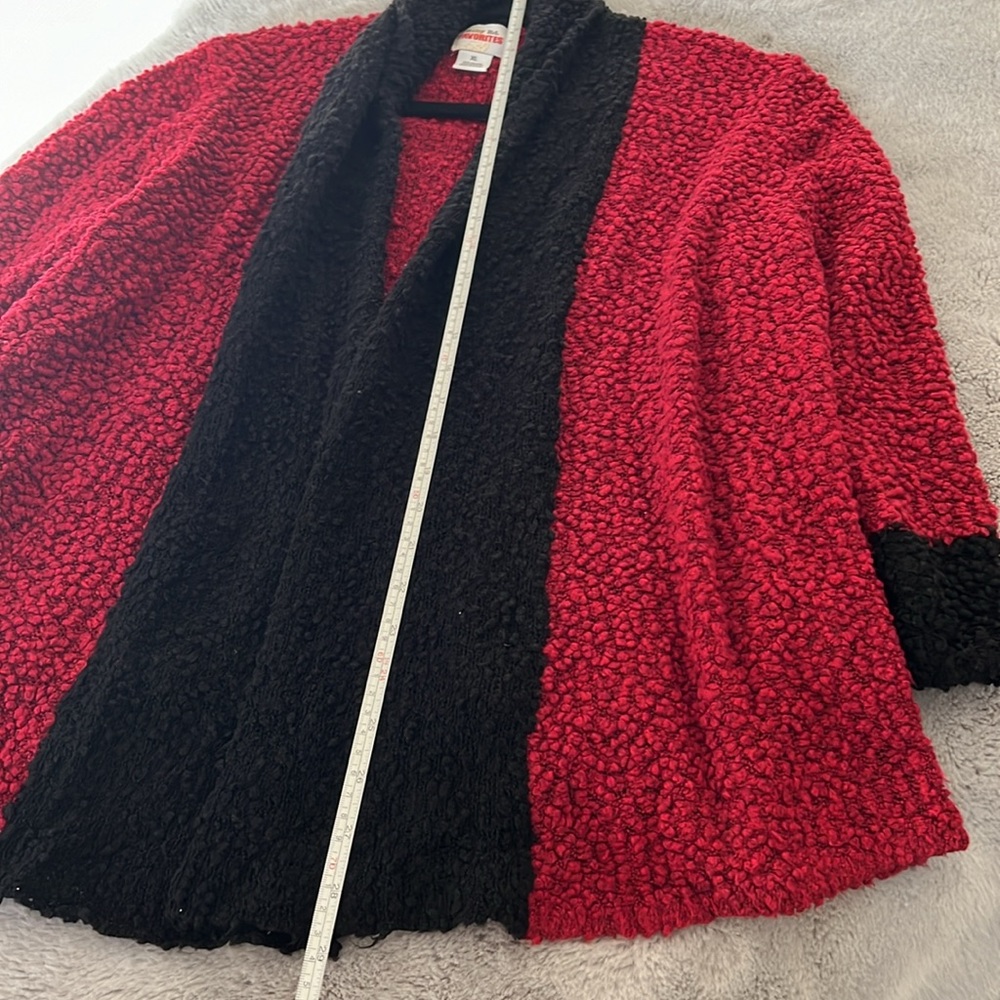 Ruby Rd Open Drape Front Sweater/Wrap Size Xl - image 5